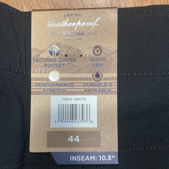 Original Weatherproof Vintage black shorts size 44 - Picture 5 of 9